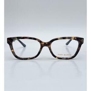 TORY BURCH TY2084 Porcini Tortoise Acetate Frame Brown & Blue 52 17 140 NEW